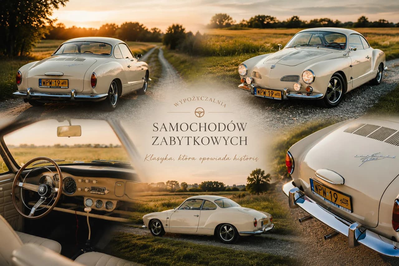 Kremowy Volkswagen Karmann Ghia z kolekcji Garbusy